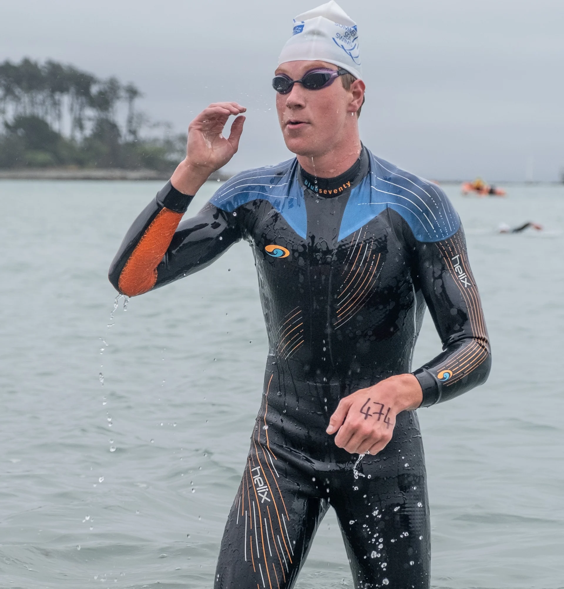 Overcast night perfect for swimmers