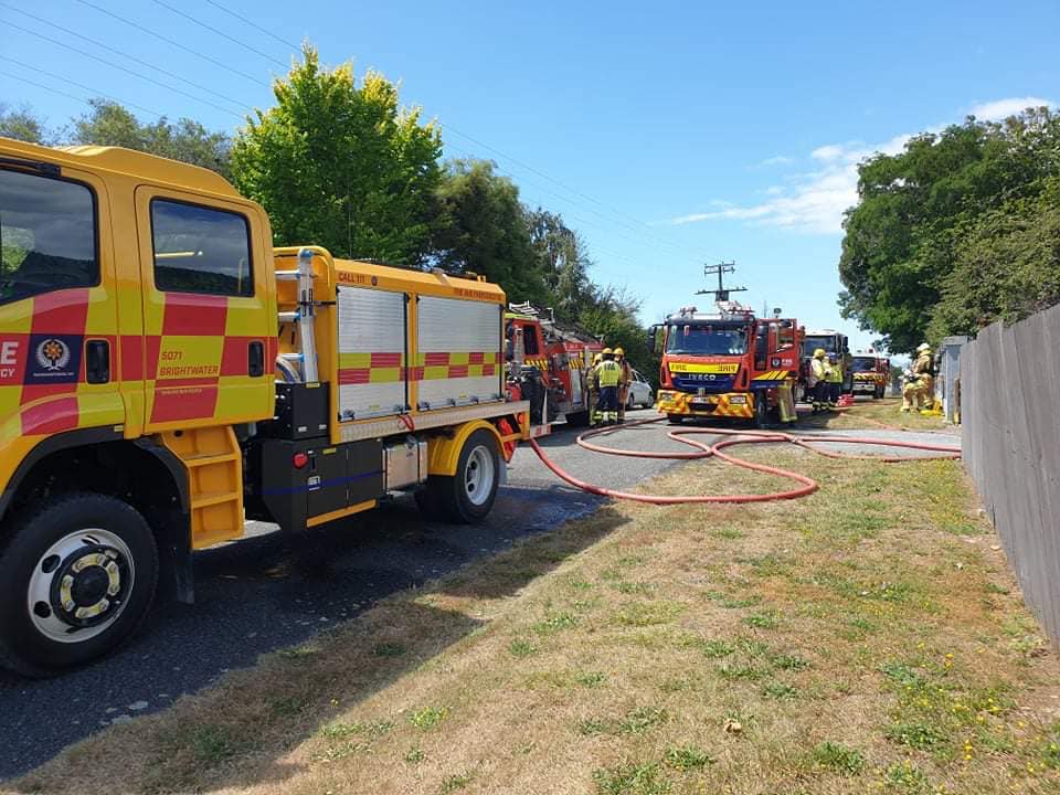 Garage fire in Brightwater on Thursday