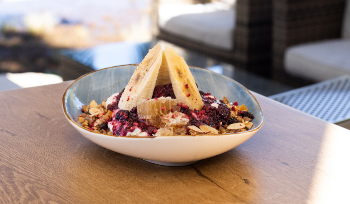 House made crunchy golden granola