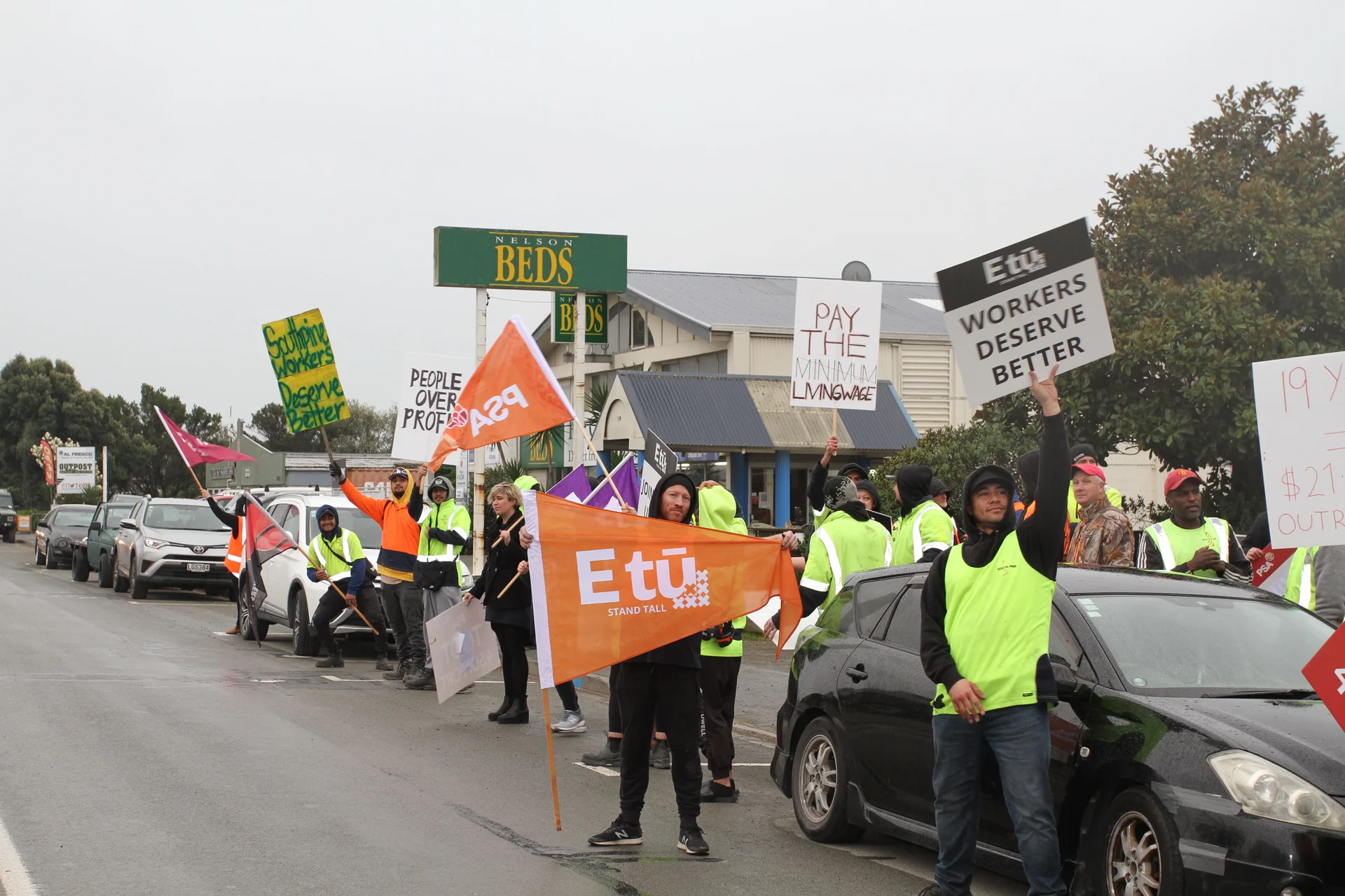 Timber workers strike for better pay