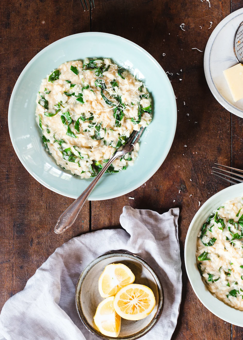 Spinach and lemon risotto