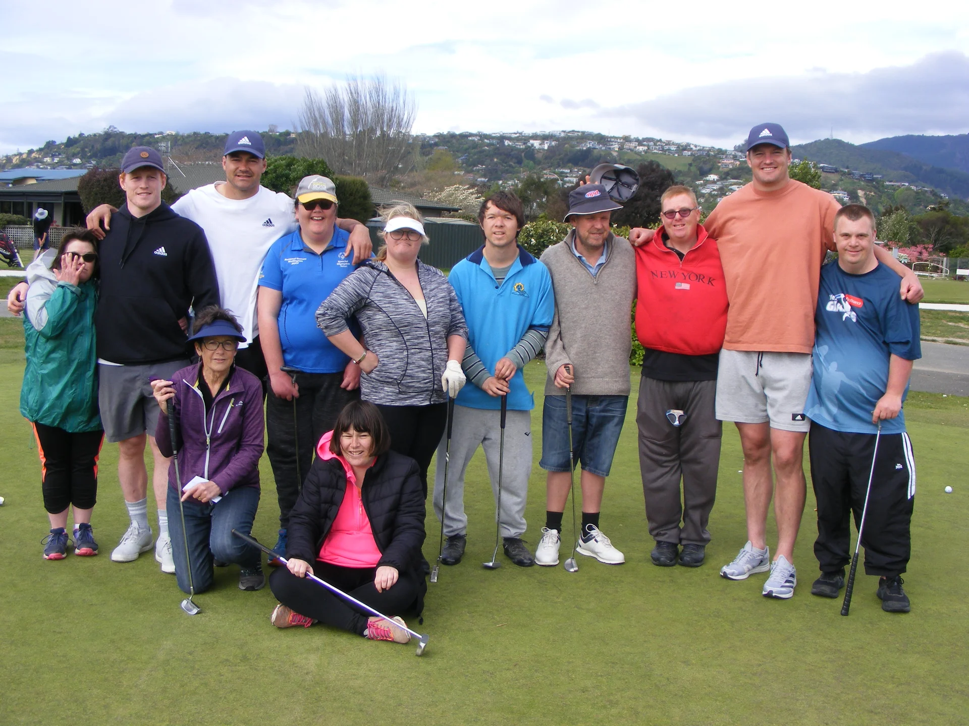 Sport stars crash golf practice