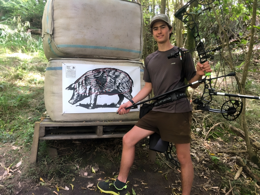Hector on target for archery and YouTube glory