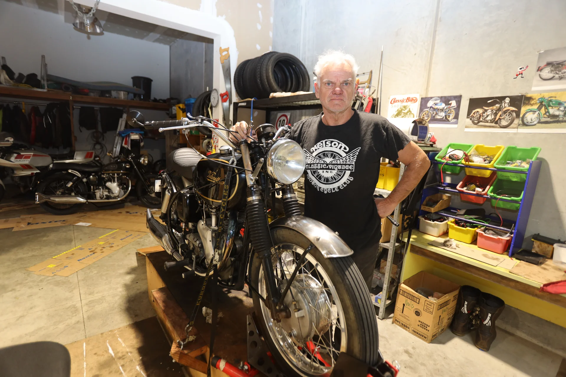 Classic bikes on display