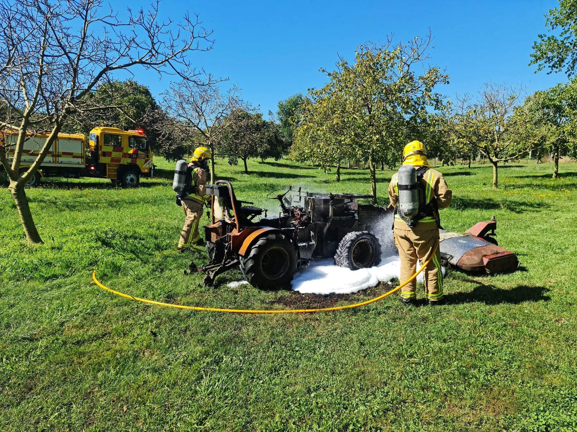 Tractor catches fire in Appleby