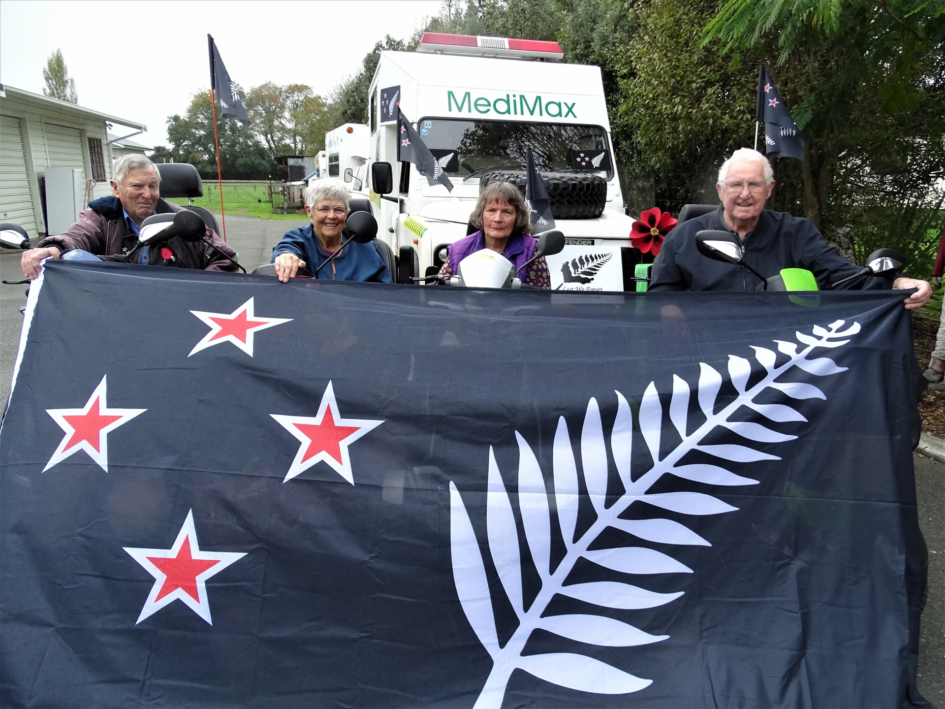 Flying the silver fern for fallen soldiers