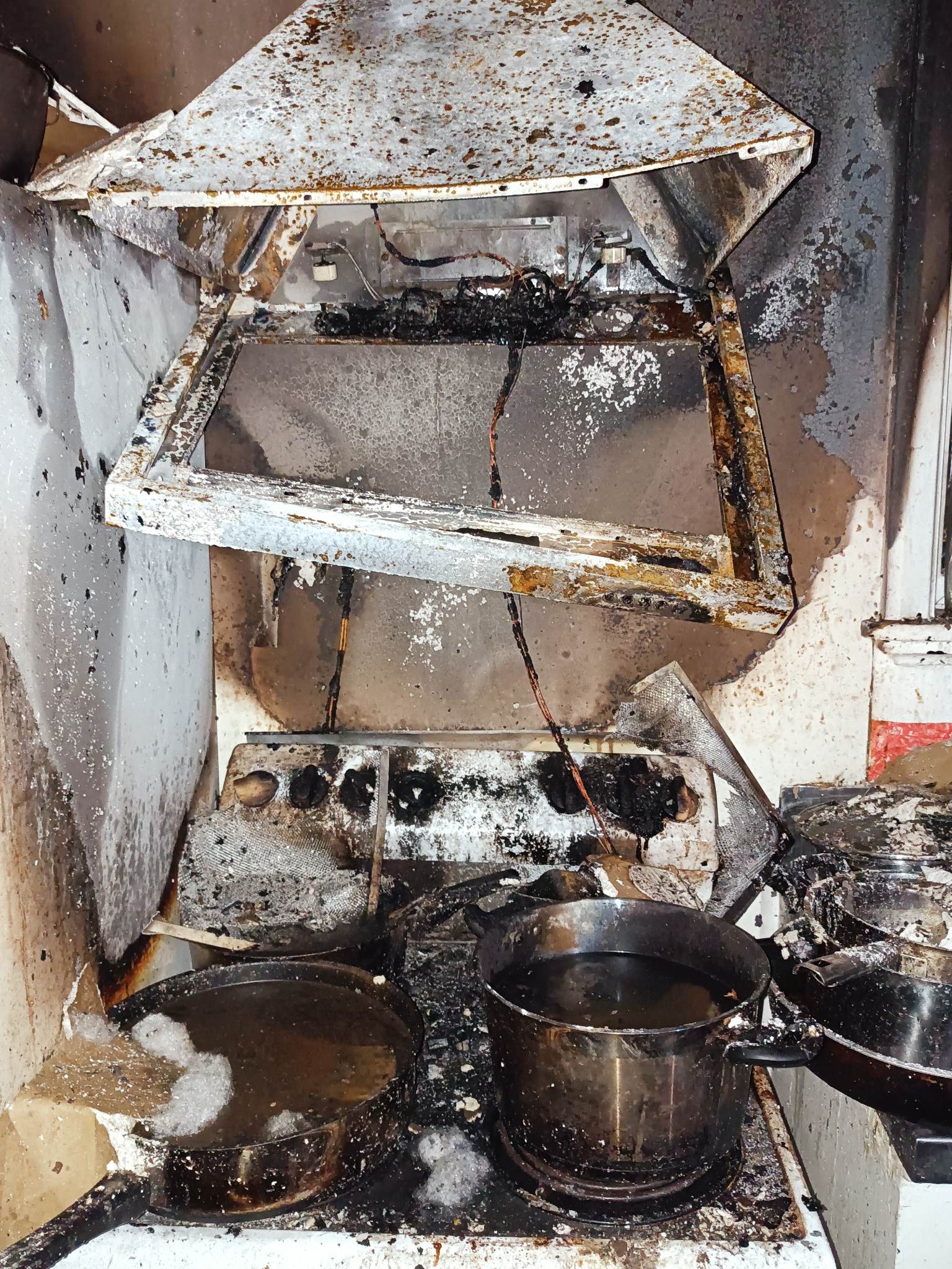 Family homeless after kitchen fire