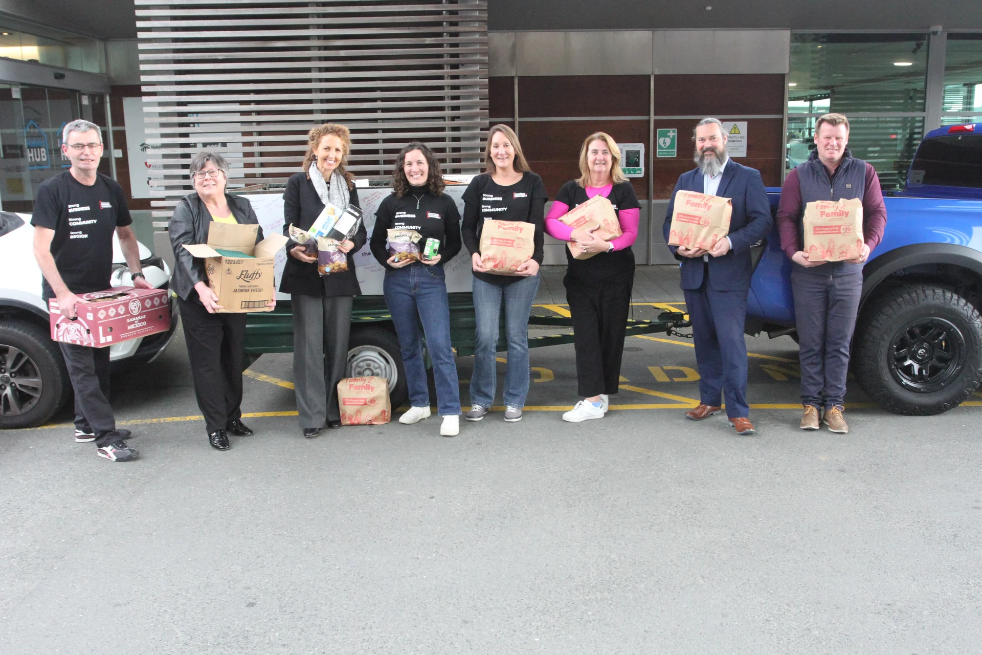 Business hubs hitch food donations
