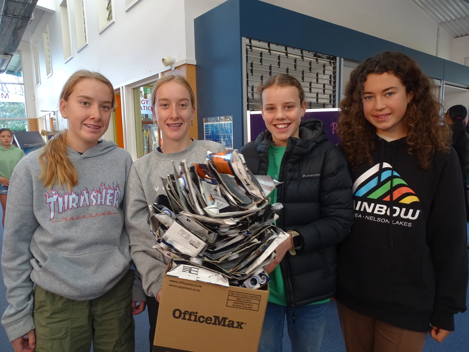 Schools join carton collection drive