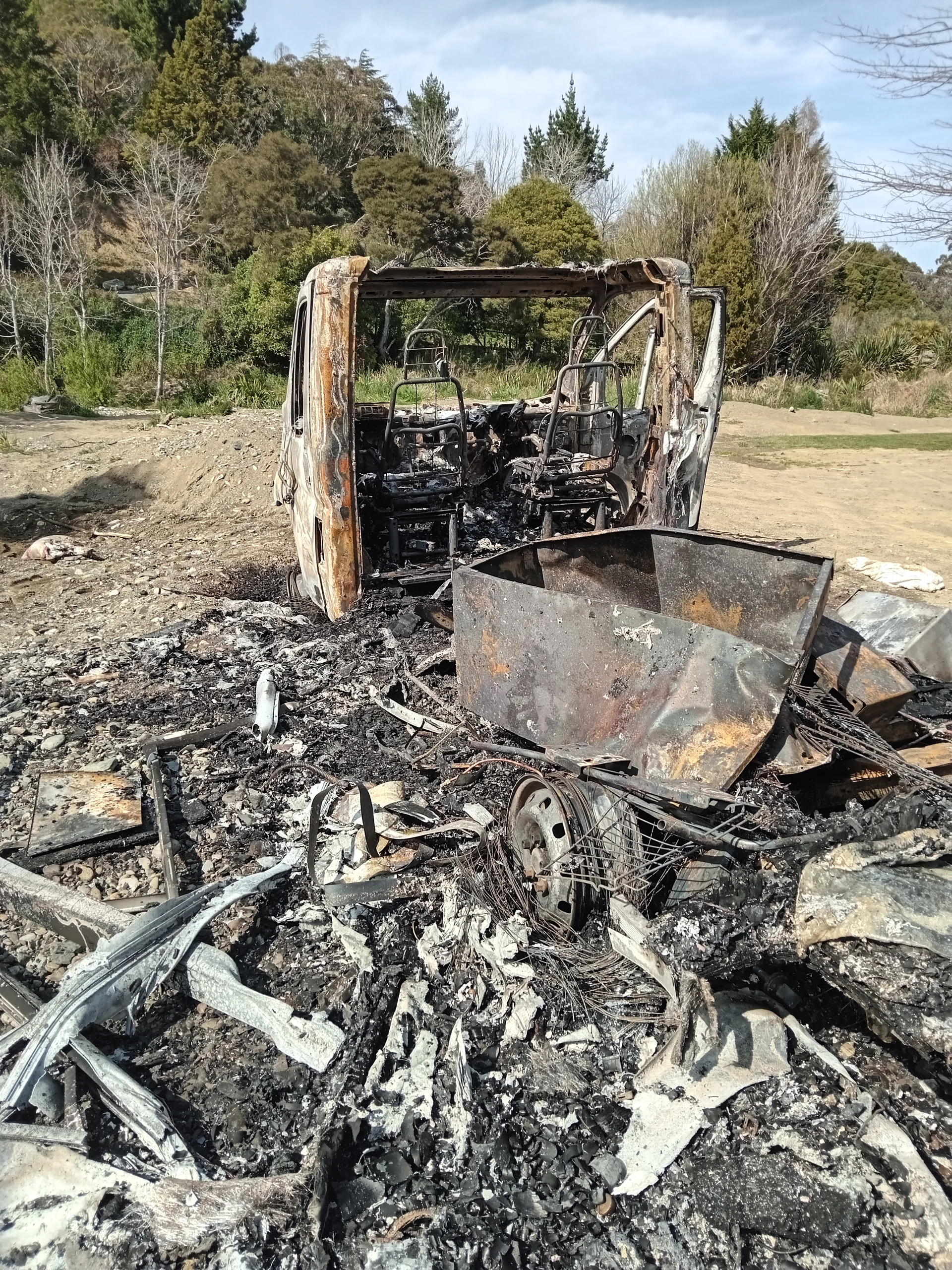 Camper stolen and burnt out
