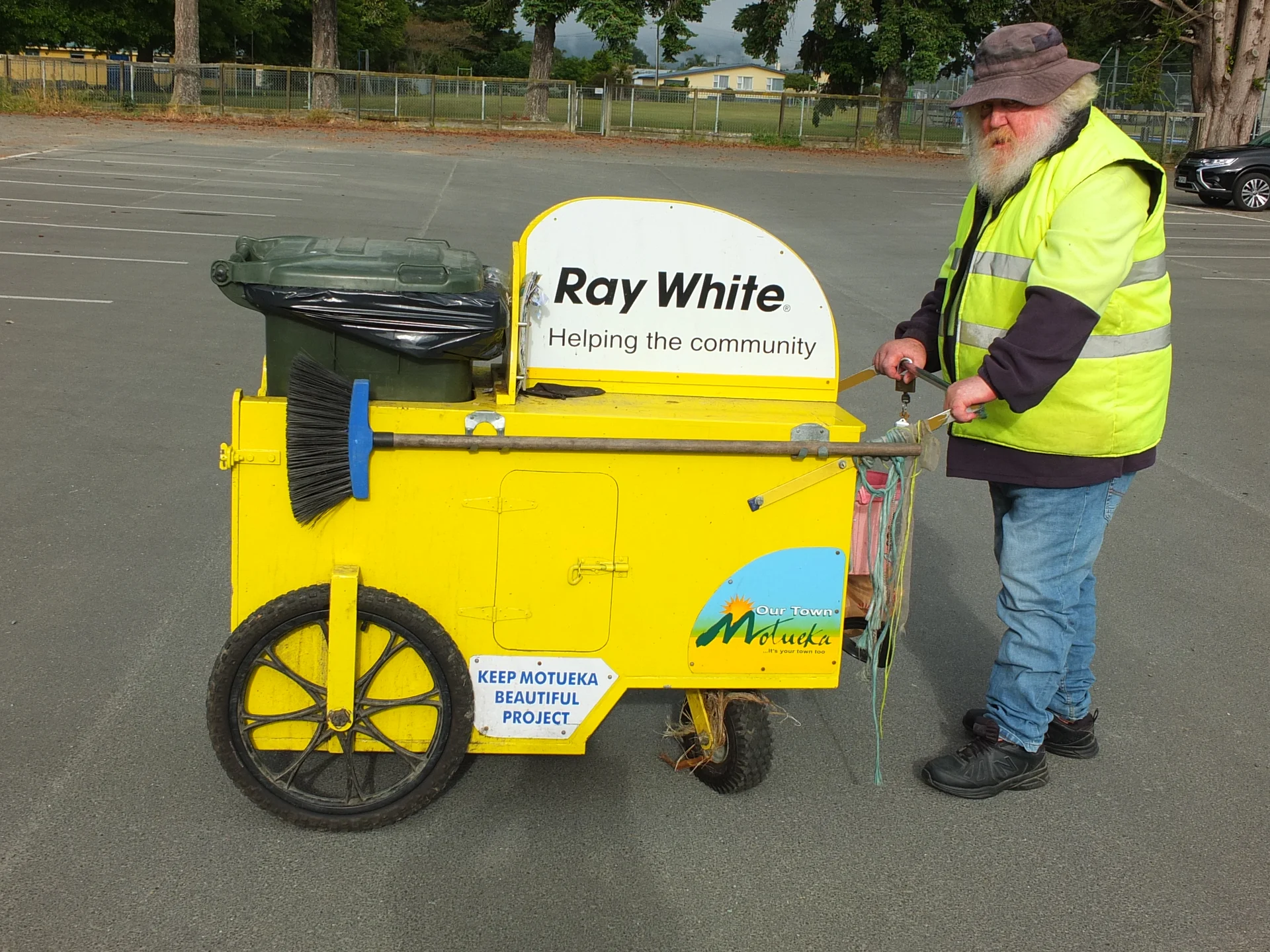 A fond farewell to a litter cart 
legend
