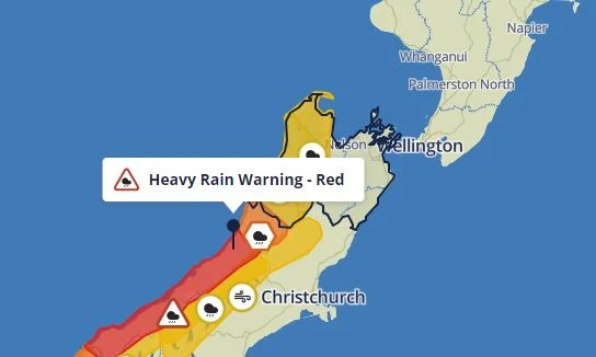 Heavy rain watch for Tasman