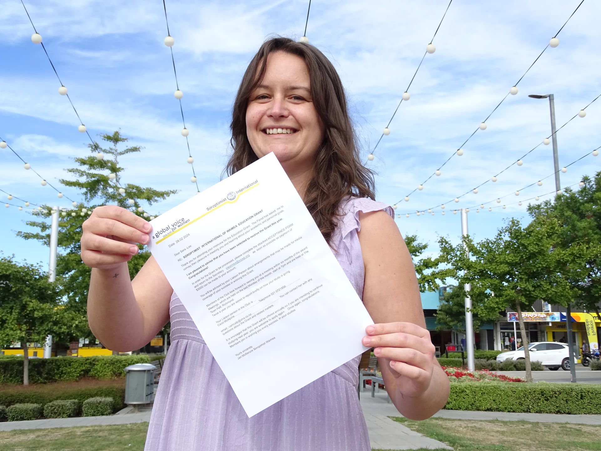 Soroptimist grant helps trainee teacher
