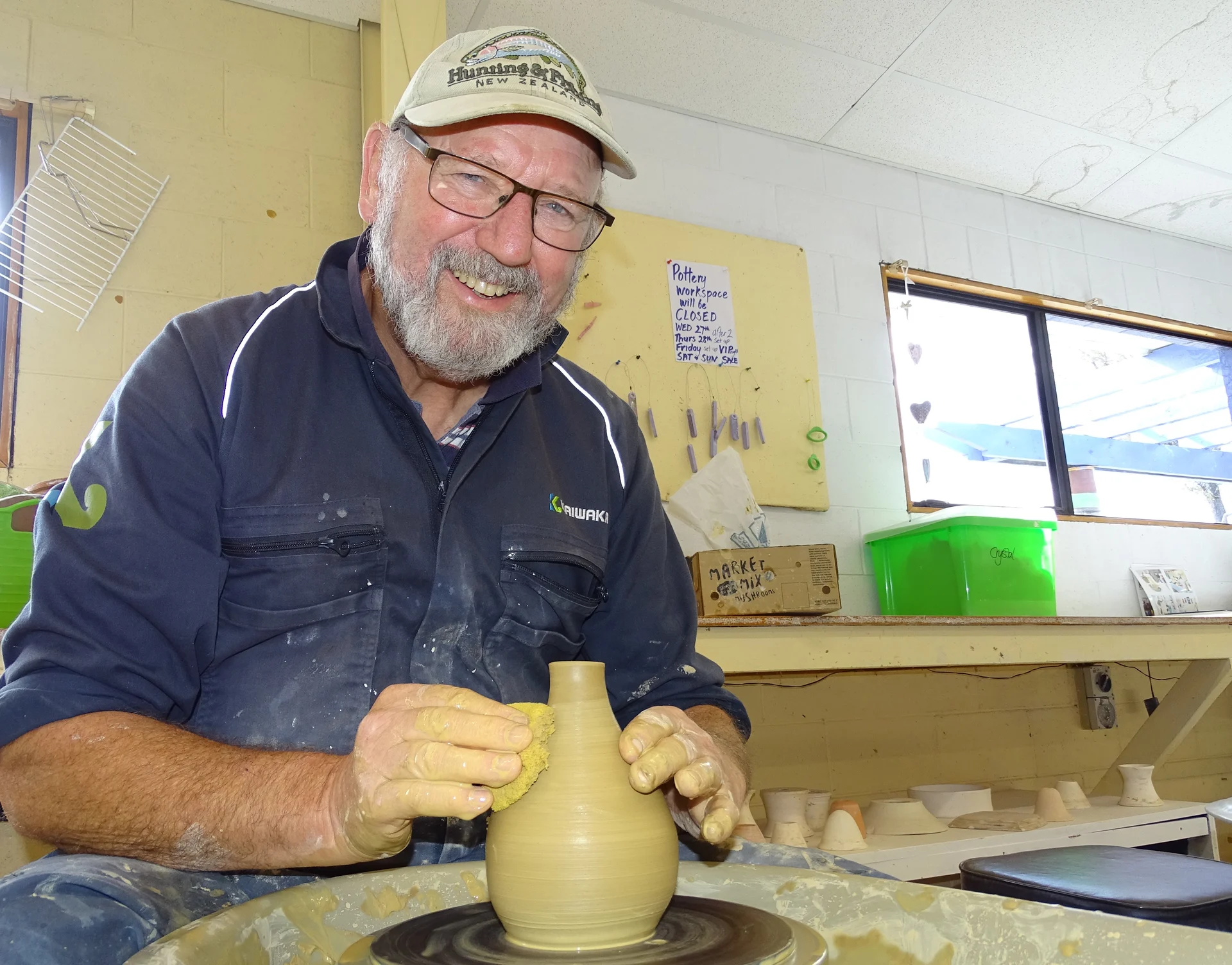 Turning clay into art for Easter sale