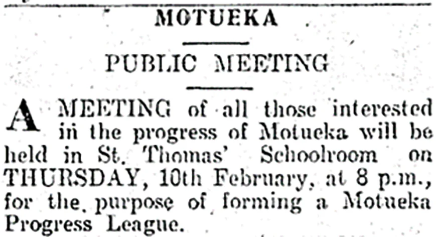 History: Motueka for the Motuekaians, declares the Mayor!