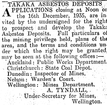 History: Tākaka’s asbestos deposits - Part 2
