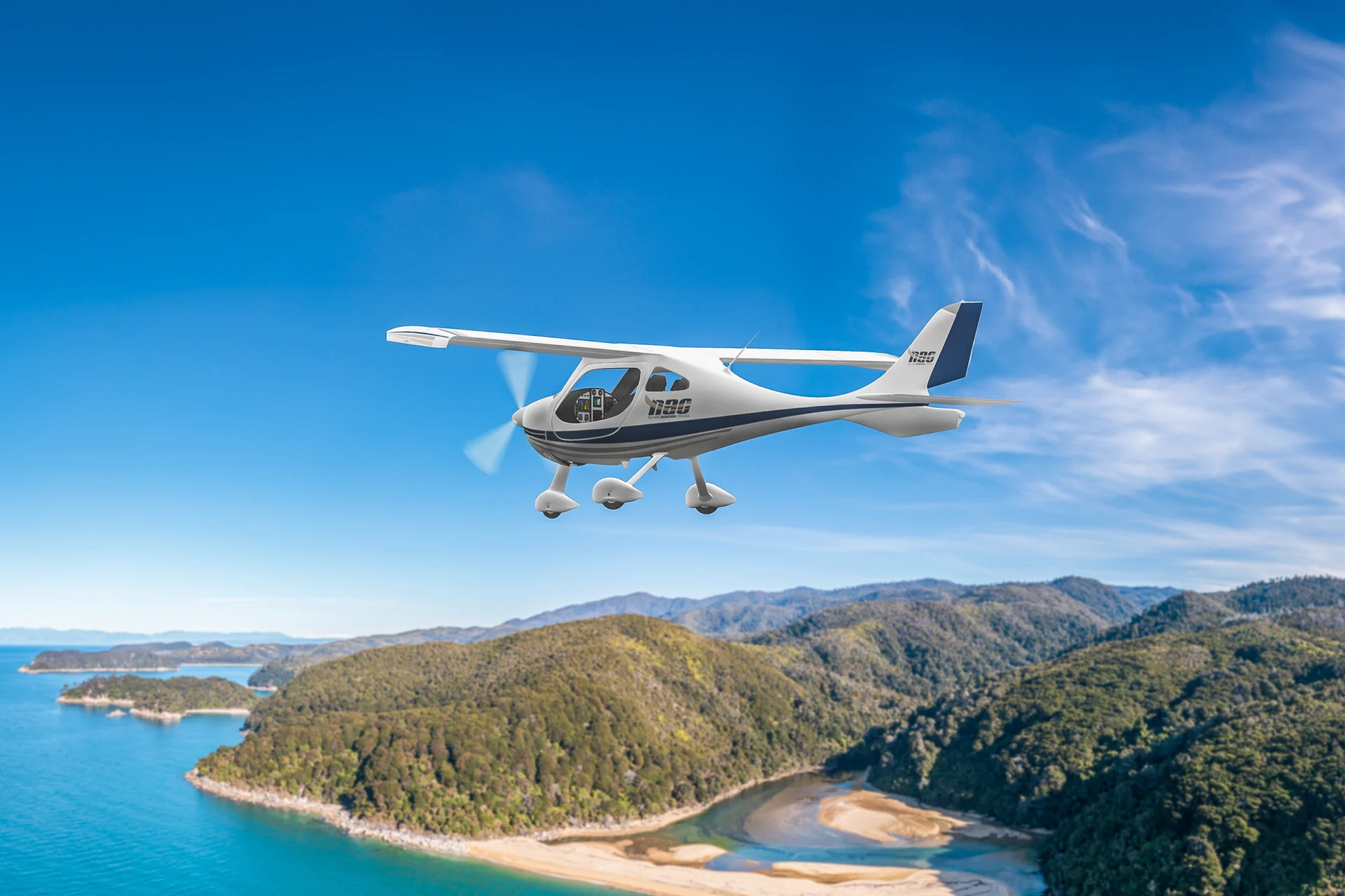 Electric training plane inbound