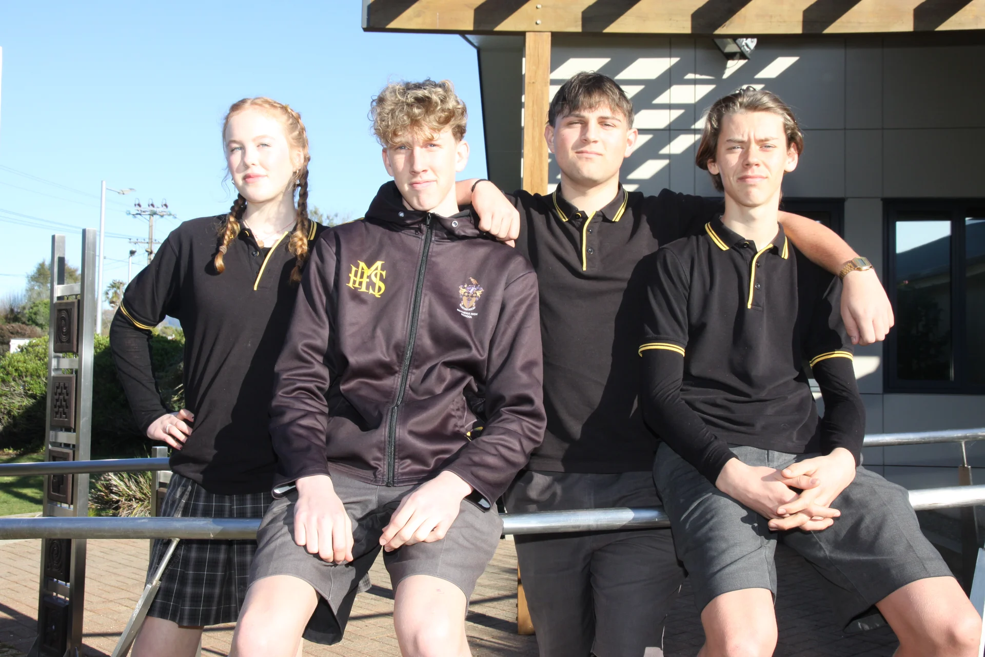 Youth band making sound waves