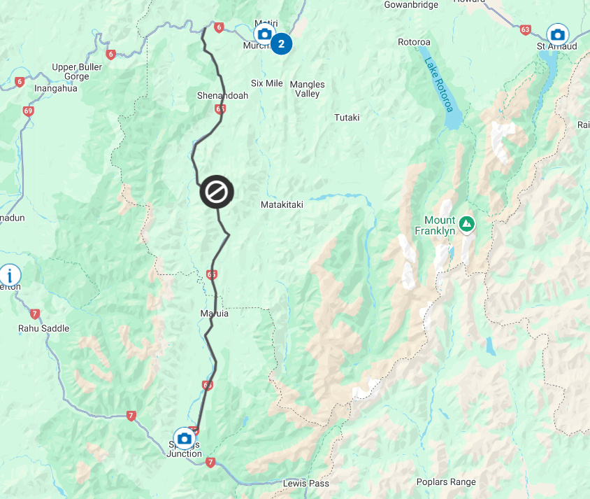 Truck crash near Buller Gorge