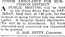 History: Accidents prompt an ambulance for Murchison