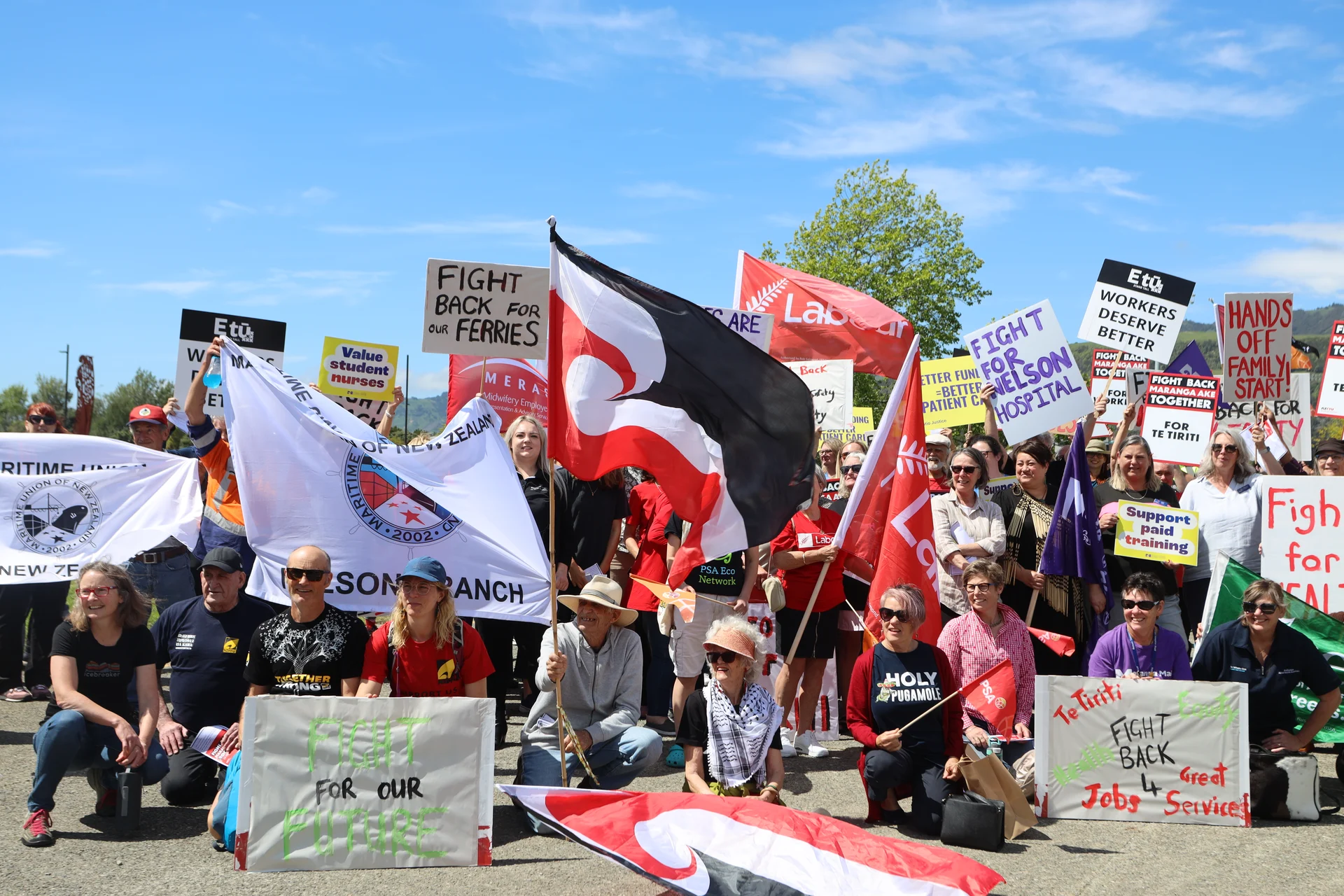 'Stand up, stay stong' - workers protest
