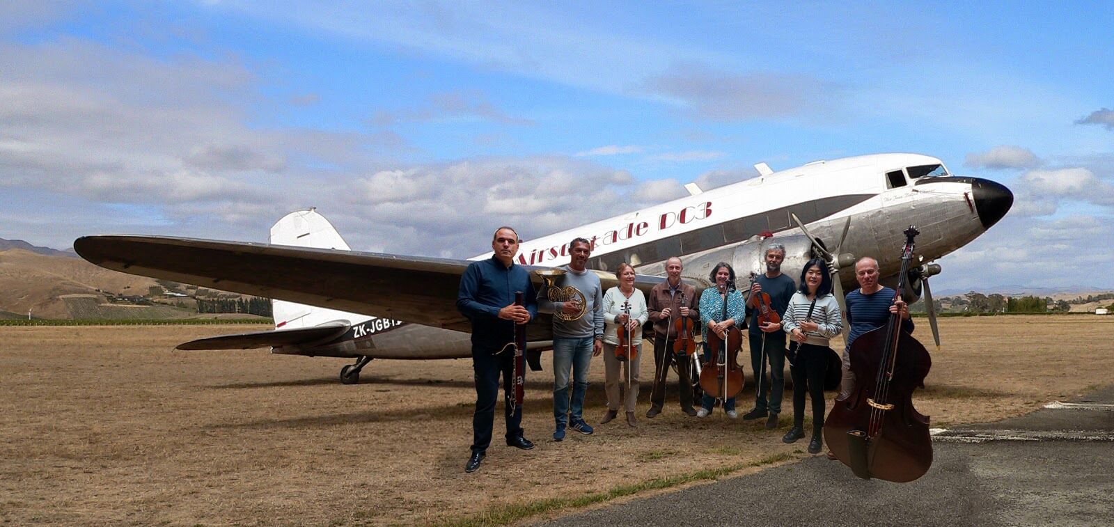 Musicians arrive in Nelson in style