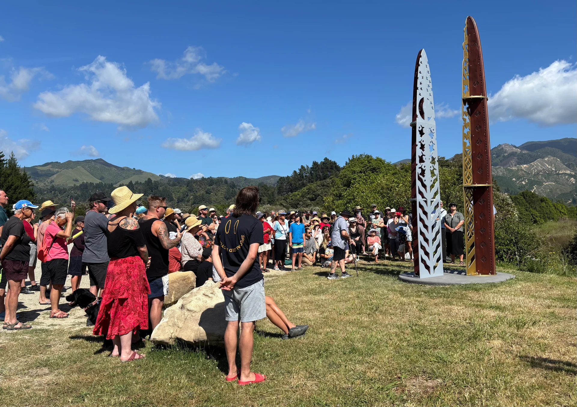 Towering sculpture stands tall over Marahau estuary