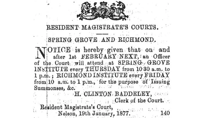 Resident magistrates’ courts ordinance