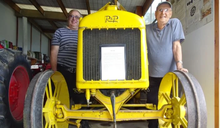 Vintage machinery cranked up for show