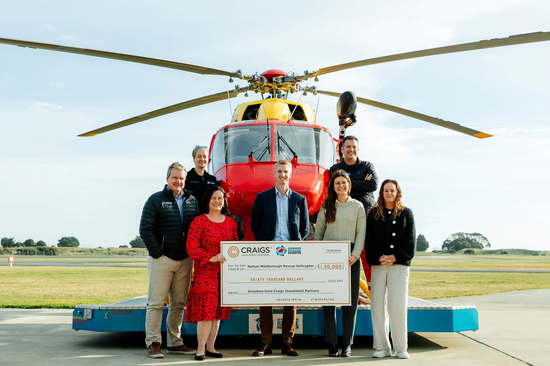 Sponsored: Craigs Investment Partners’ raises over $50,000 for Rescue Helicopters