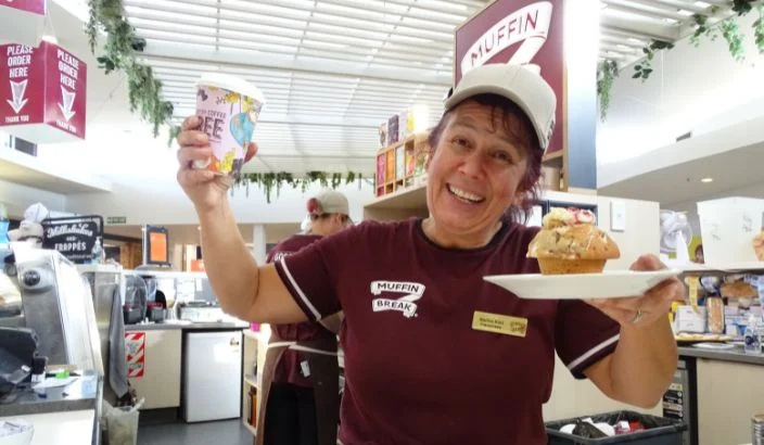 Last call for muffins and coffee