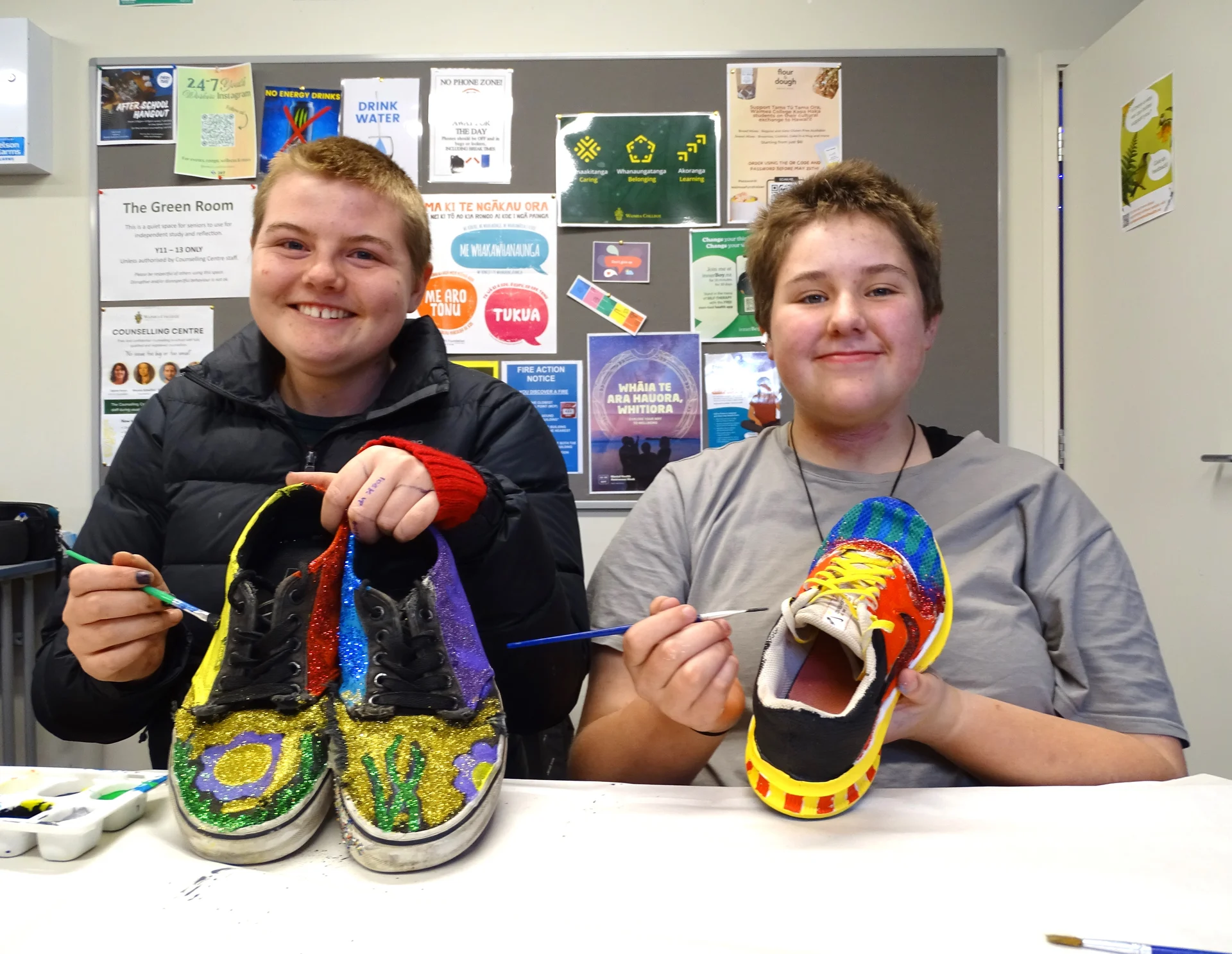 Old shoes stepping out for mental health