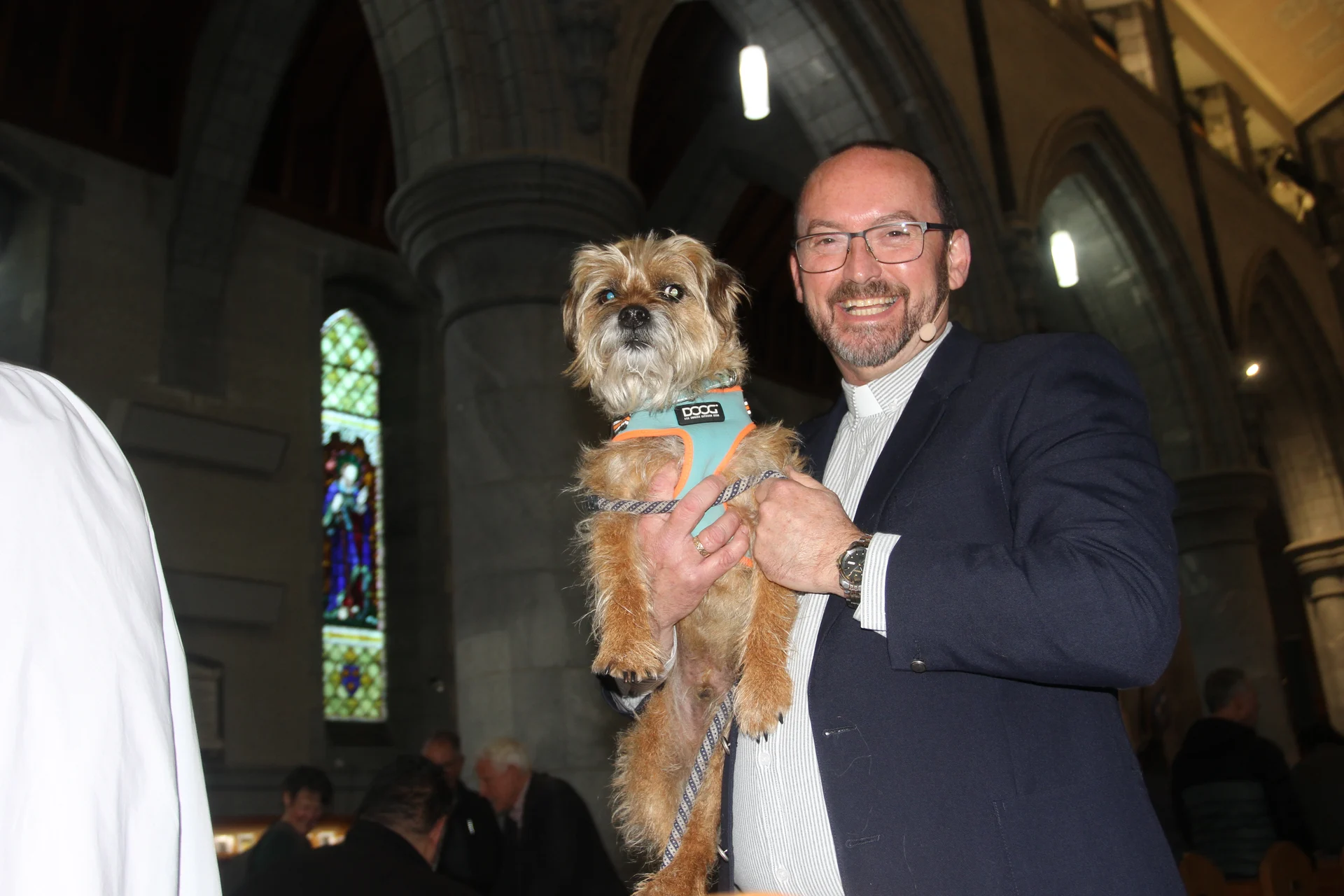 Paws on pews