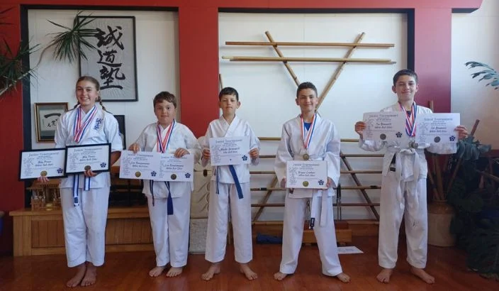 Nine medals for Motueka karate kids