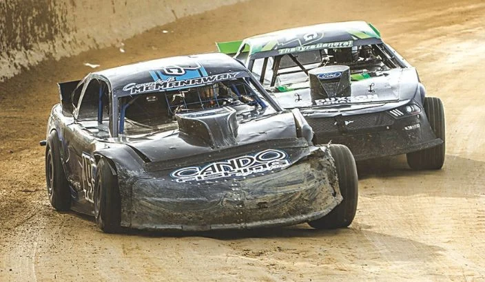 Local Saloon car driver pushes visiting rivals