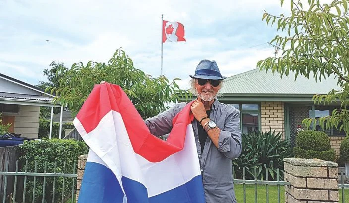 Motueka’s ‘flag man’ brings global colour