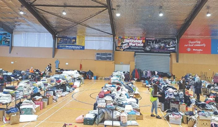 Motueka flood donations stored in coolstore after huge community response