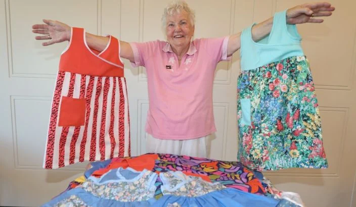 Local dressmaker calls for volunteers to sew dresses for underprivileged girls worldwide