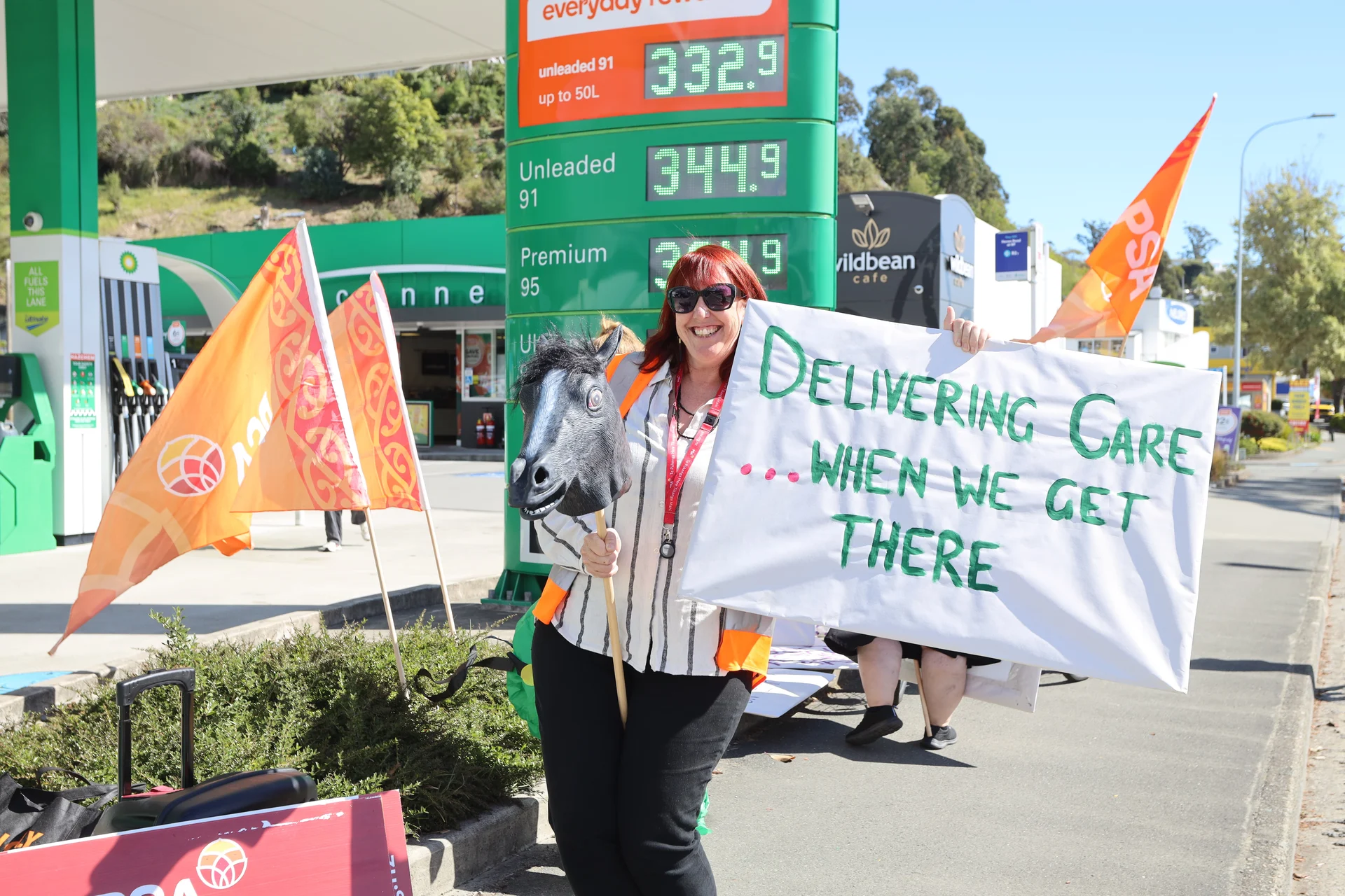 Support workers take to streets for 'April Fuels Day'