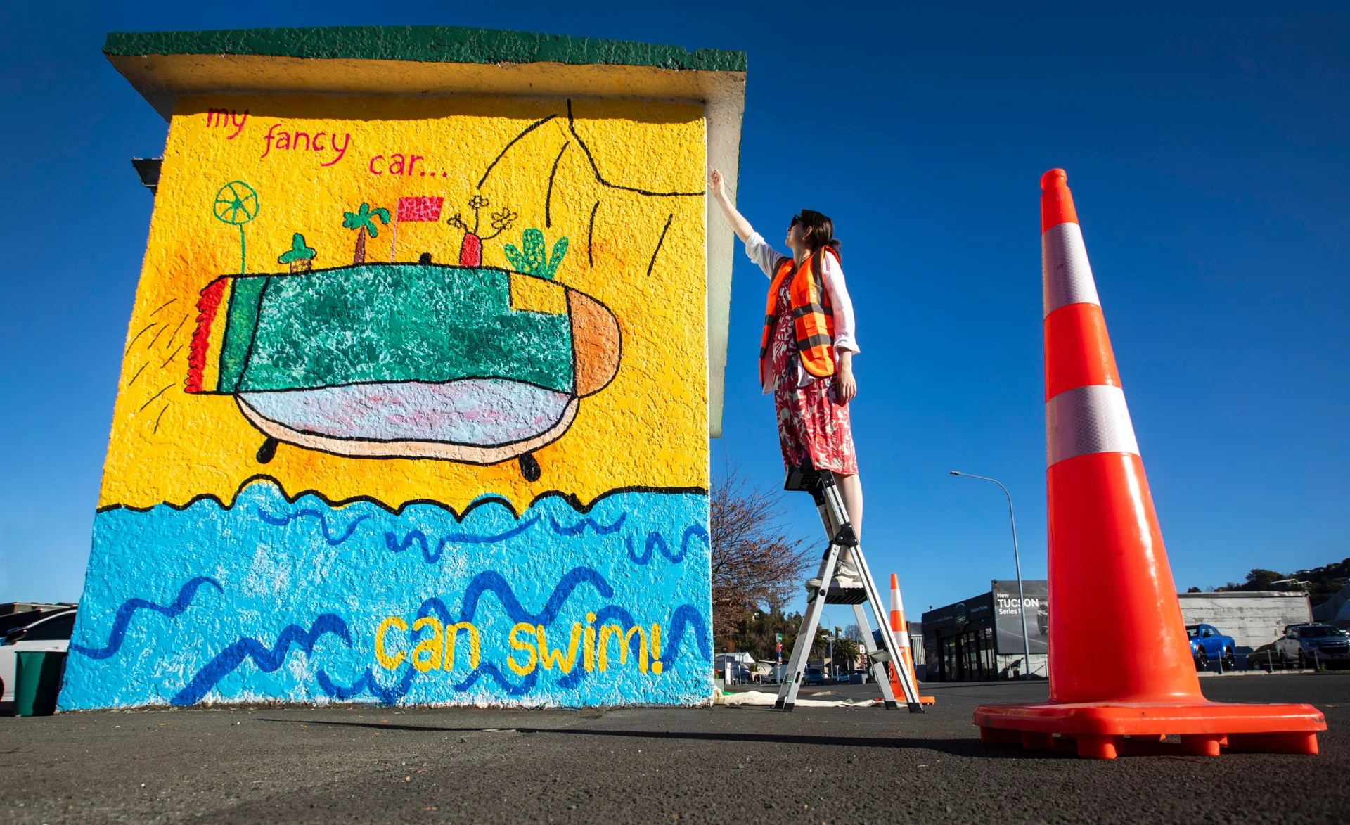 ‘Fancy’ cars brighten old substation