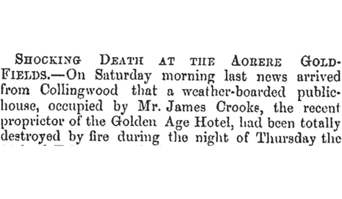 Collingwood hotel fire mystery of 1861