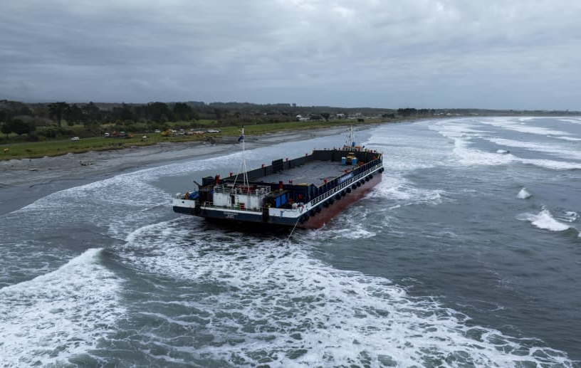 Barge detained and still awaiting repairs, two years after grounding