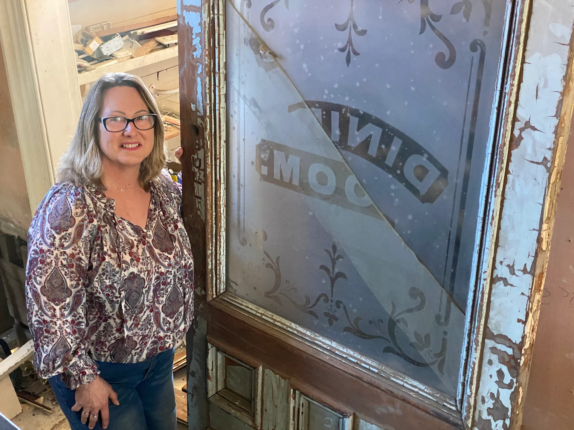 Historic Hotel Nelson door restored at Wakatu Lodge