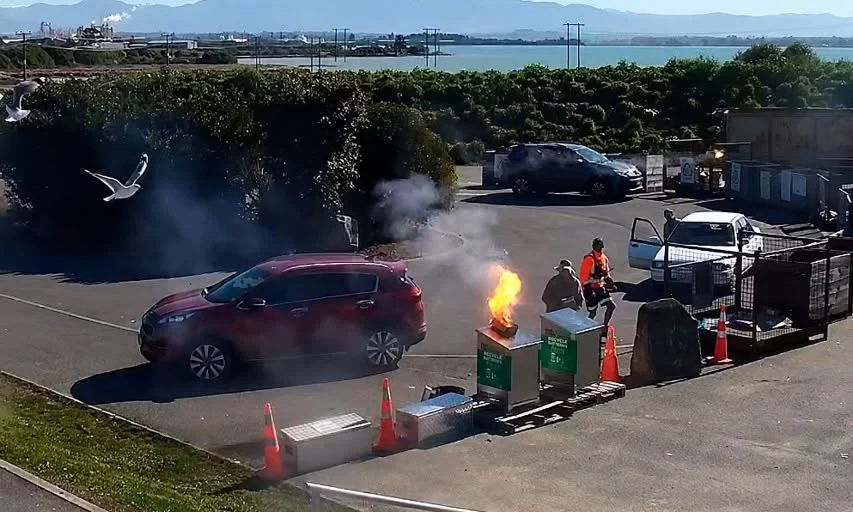 Battery fires spark disposal safety warning