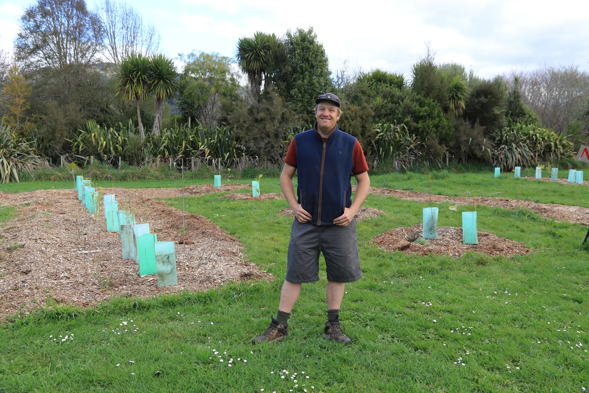 Volunteers plant Ngātimoti community food forest