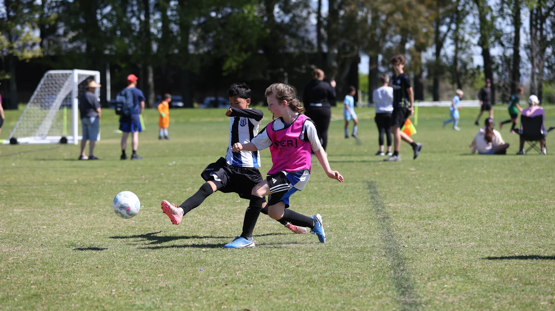 Young footballers fill Saxton Field