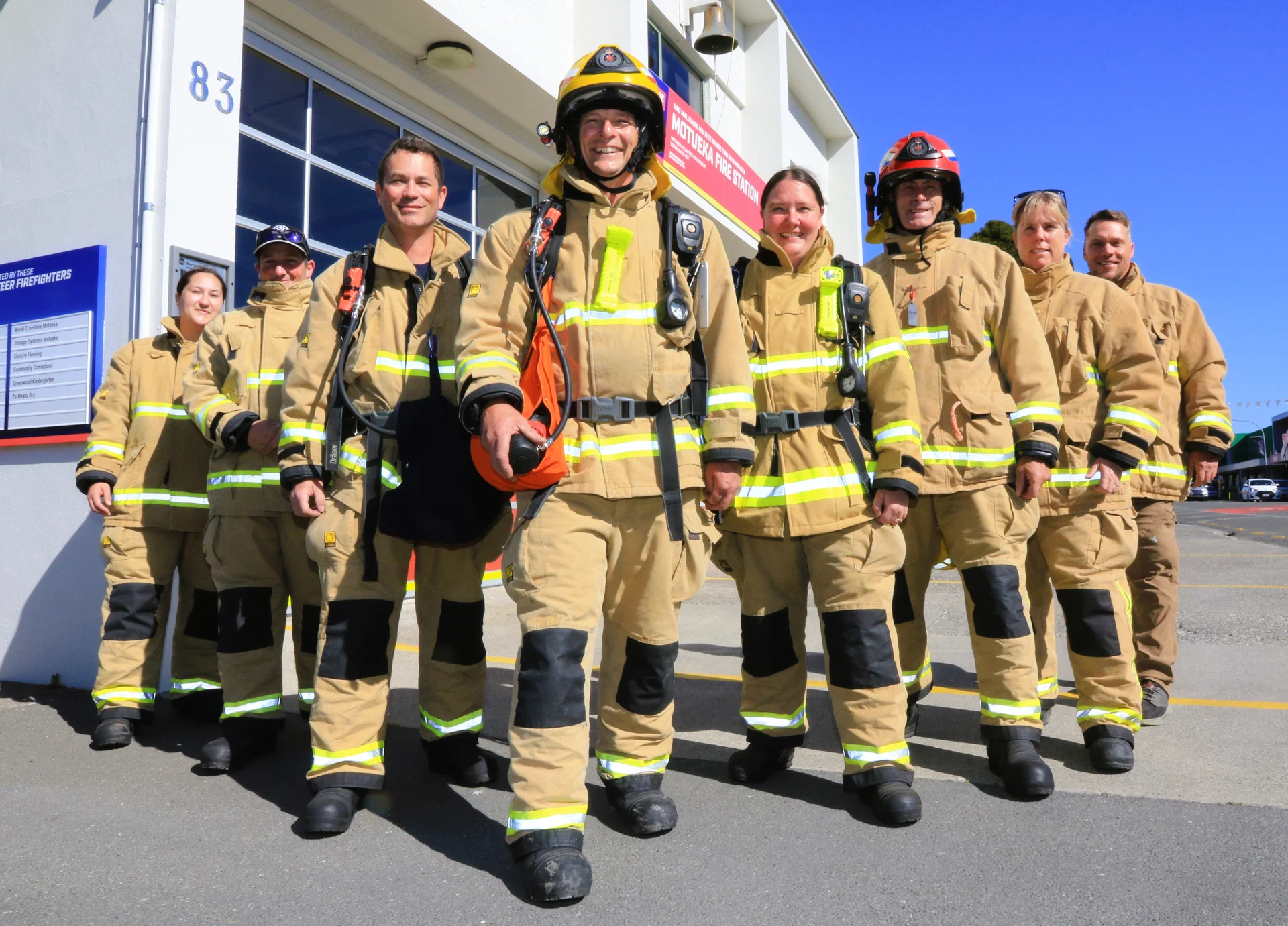 Motueka firefighters walk for Sarah Starkey