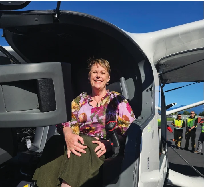Look! Up in the sky! Electric plane making test 
runs at Marlborough Airport