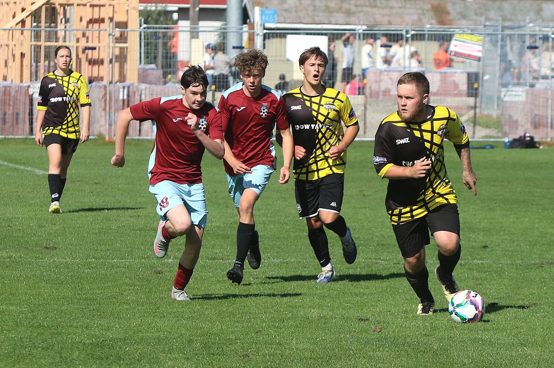 Footballers up and running