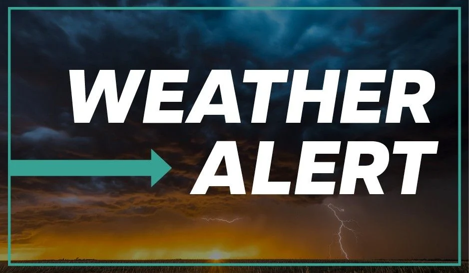 Heavy rain due Monday afternoon